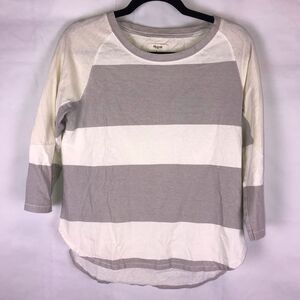 Madewell Rugby Striped Baseball Tee Womens Size Small